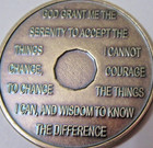 Alcoholics Anonymous Aa 3 Year Bronze Medallion Token Coin Chip Sobriety Sober