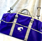 Equestrian Horse Zip Grooming Tote Bag Tack Equine Purple Large Canvas Duffel