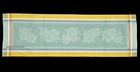 French Provencal Jacquard Woven Runner Sunflowers Green Made In France