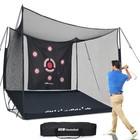 Haokeball Golf Cage Net With Impact Screen 10x8x6  Golf Hitting Cage Steel Frame