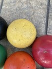 Lot Of 6 Vintage Croquet Balls Wood Solid Primitive