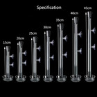 Glass Aquarium Feeder Tube Dish Transparent Fish Tank Shrimp Snail Food Feeder B