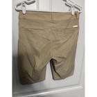 Adidas Golf Shorts Womens 2 Tan Khaki Performance Active Bermuda Slit Hem