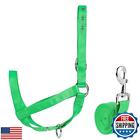 Cow Halter Cattle Halters Calf Halter With Leading Rope   adjustable Nylon Live