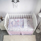 3-piece Purple Butterfly Baby Crib Bedding Set For Girls  Lilac Standard Size Cr
