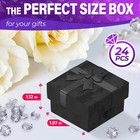 Set Of 24 Black Ring Boxes Bulk For Jewelry - Ring And Earring Boxes With Lids 