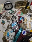 7 Lb Junk Drawer Lot Mixed Jewelry Pins Toys Keychains Odds Ends Repair Craft