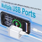 3 Pack 3 1a Usb Wall Charger Fast Adapter For Samsung Galaxy S26  Iphone 17 Pro