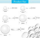 100 Pieces Transparent Glass Cabochon Dome Round Cabochon Tiles For Jewelry Maki