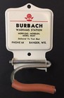Burbach Wadhams Station Mobil Gas Oil Broom Holder Advertising Sign Bangor Wi