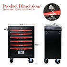 Steel Tool Storage Box Organizer Rolling Metal Tool Chest Cabinet With 6 Drawers