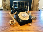 Vintage Stromberg Carlson Working Rotary Dial Phone  Black And Tan Telephone