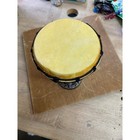 Hand Painted Wooden Djembe Drum Elephant Motif Handcrafted Percussion Instrument