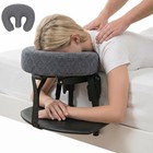 Adjustable Dark Gray Massage Headrest For Bed  Face Cradle  18  Height