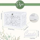 White Wedding Card Box With Lock Pvc Gift Money Box Reception Shower Decor