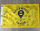 Edgewood Tahoe Golf Flag Signed Emmit Smith Michael Jordan Mcguire Barkley Rice
