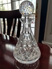Vintage Waterford Irish Cut Crystal Lismore Roly Poly Decanter Signed 10-    High