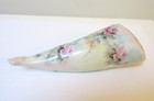 Antique Porcelain Hatpin Holder Wall Hanging Pink Roses