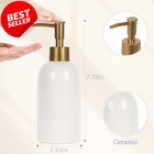 14oz Ceramic Soap Dispenser  White  Bathroom kitchen Liquid Pump