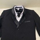 Blacknbianco Size 6 Boy s Black Tux Complete Jacket shirt  Vest Pants   Bow Tie