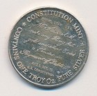 1984 Constitution Mint Honest Value Never Fails 1 Oz 999 Troy Ounce Silver