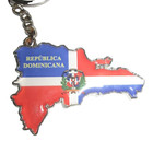Souvenir Keychain Dominican Republic Dominicana Flag Map-shaped New Caribbean