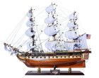Limited Edition Uss Constitution Full Blowing Sails Wood Tall Ship Model 29  New