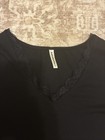Black Long-sleeve Top Featuring A Subtle Lacetrim Vneckline Brand Justfashionnow