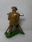 Vintage 1930s Barclay B70  Wwi Us Army Toy Soldier With Range Finder  Metal Usa