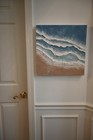 Abstract Seascape Ocean Waves Painting  Nautical Nature Wall Art  Unframed