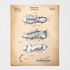 Soccer Wall Art  Soccer Shoe Patent Poster Print  Ready To Hang No Frame Poster