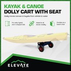 Elevate Outdoors Kayak And Canoe Dolly Cart With Seat  220 Lb Capacity  Blue