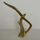 Vintage Brass Bird Sculpture Modernist Mid Century Mcm Seagull In Flight