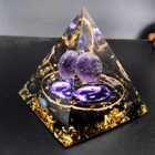 Orgone Amethyst Stone Crystal Certified Emf Protection Pyramid   Quartz Energy