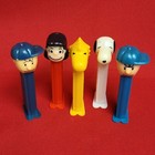Vintage Peanuts Gang Charlie Brown Lucy Snoopy Woodstock Bird Pez Dispensers Set