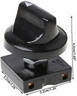 Black Fan Rotary Switch 4 Position 3 Speed Selector Switch Governor With Button