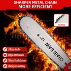 12  Electric Chainsaw Cordless Handheld Chain 21v Brushless Saw W battery charge