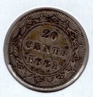 1881 Newfoundland 20 Cents Silver Coin - Fine
