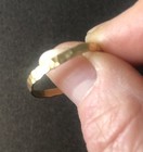 Simple Vintage 14k Gold Filled Hammered Delicate Band Ring Size 11
