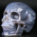 3 5  Mozambique Agate Carved Crystal Skull  Realistic  Crystal Healing