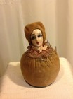 Vintage Brown Velvet Body   Hat  Half Lady Pin Cushion Germany 