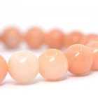 Natural Peach Aventurine Gemstone 8mm Round Beads Stretch Bracelet 7 Inch Unisex