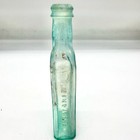 Dr S Pitcher s Castoria Antique Medicine Bottle Glass Aqua 5 5 In