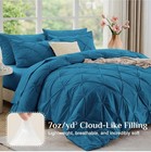 Jollyvogue Queen Comforter Set 7 Pieces - Bed In A Bag Queen For All Season    