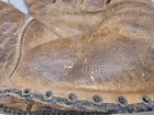 Vintage 1930s Split-finger Baseball Glove - Genuine Horsehide Triangle Button