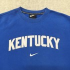 Kentucky Wildcats Uk Sweatshirt Mens L Nike Ncaa Basketball Crew Center Swoosh