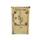 1932 Arcade Toy Cast Iron Refrigerator Coin Bank Kelvinator Cream Colored