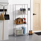 4 Tier Wire Shelving Chrome - Brightroom