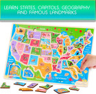 Usa Map Wooden Puzzle  Puzzles For Kids Ages 4-6 Educational Toys For 4 Year Old