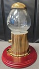 Jelly Belly Golden Bean Machine 9  Tall Dispenser Glass Globe Gold Chrome Wood 